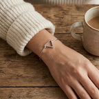 Minimal Triangle Open Bangle Bracelet