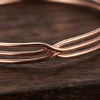 Rose Gold Infinity Twist Cuff Bracelet