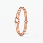 Rose Gold Triple Layer Knot Bangle Bracelet