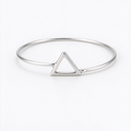 Minimal Triangle Open Bangle Bracelet