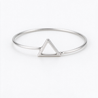 Minimal Triangle Open Bangle Bracelet