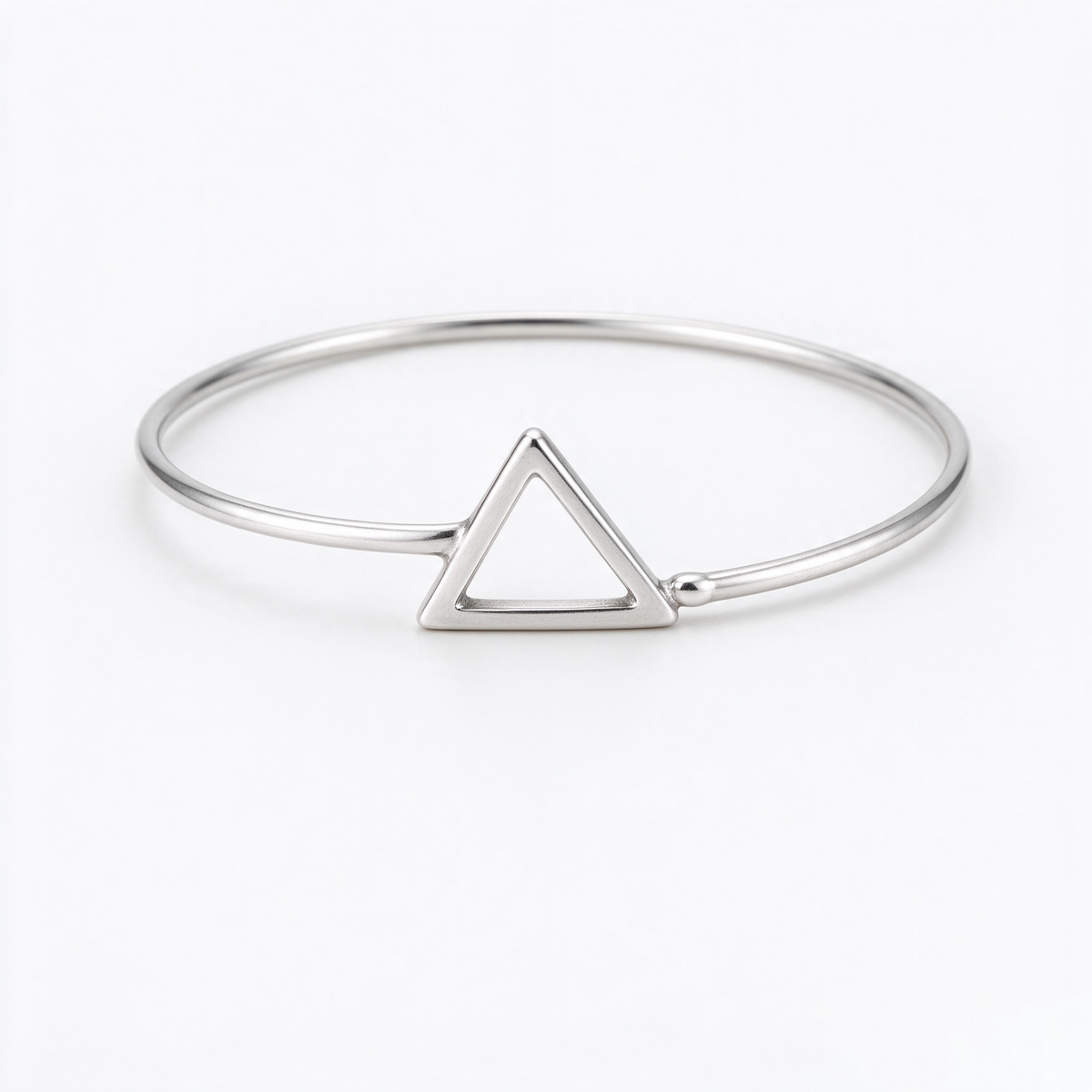Minimal Triangle Open Bangle Bracelet
