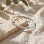 Classic Diamond Accent Minimalist Cuff Bracelet