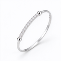 Classic Diamond Accent Minimalist Cuff Bracelet