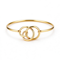 Interlocking Circle Minimalist Cuff Bracelet