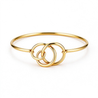 Interlocking Circle Minimalist Cuff Bracelet